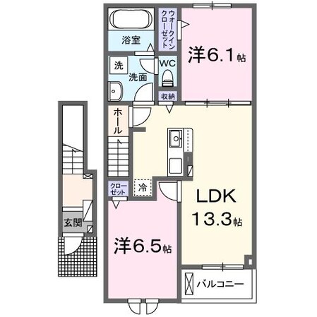 アイレ北山1の物件間取画像